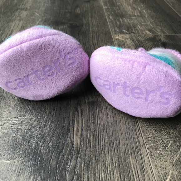 2/$8 Carters 0-6m booties, purple, multicolor - Picture 2 of 5